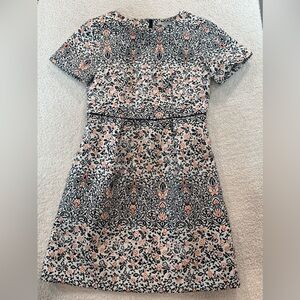 Floral Paisley Mini Dress Short Sleeve Fit Flare Cottagecore